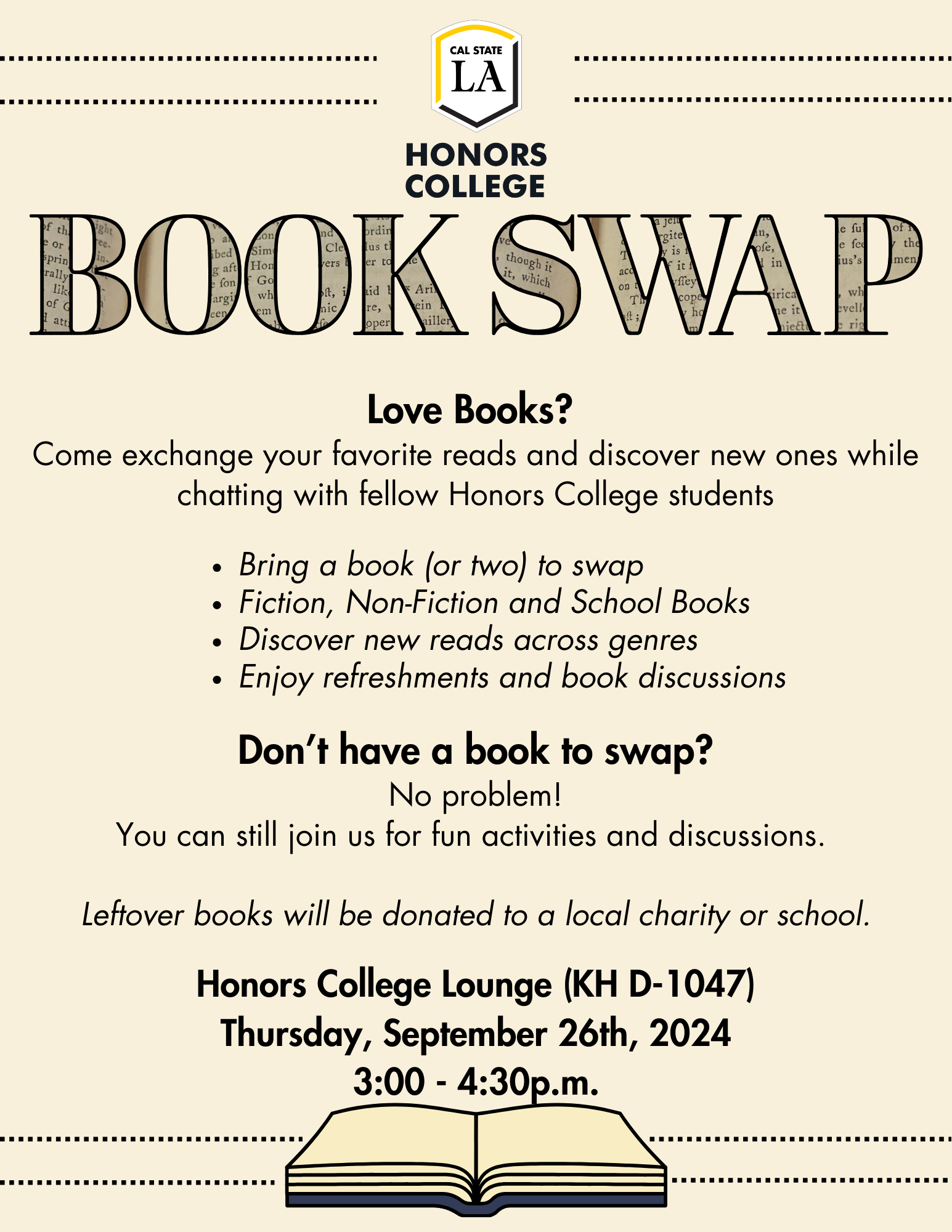 book swap even flyer