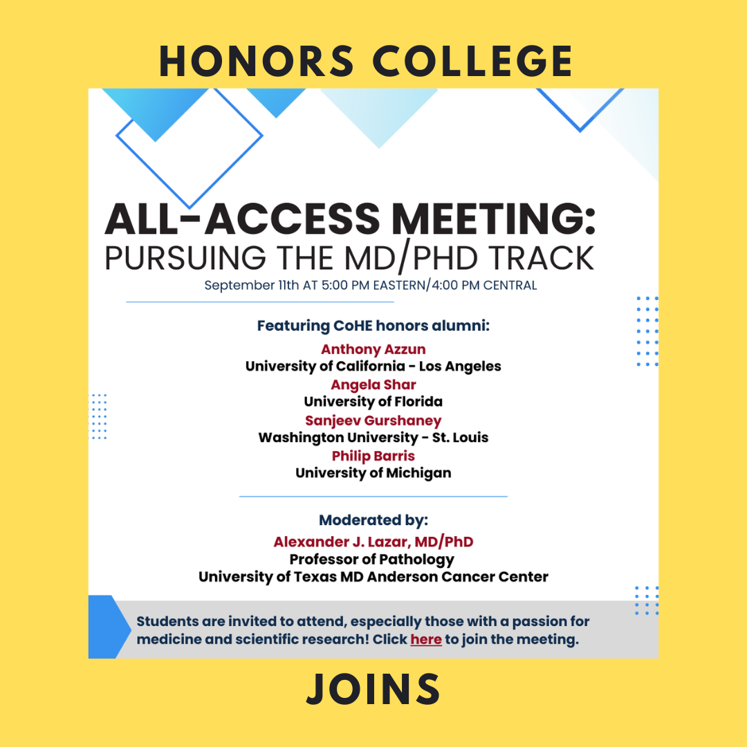Honors Joins all access meeting