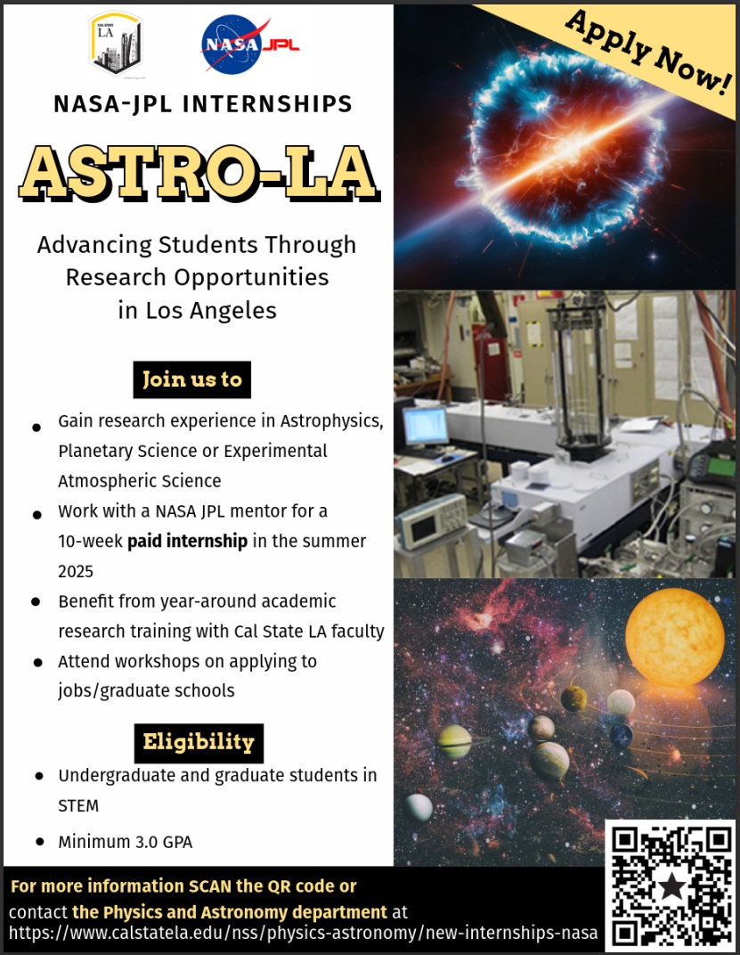 NASA JPL Internship Information Summer 2025