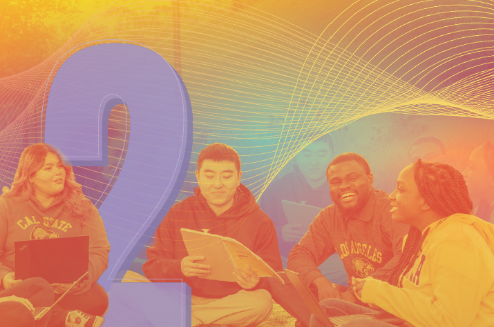 2 Students discuss in a group.