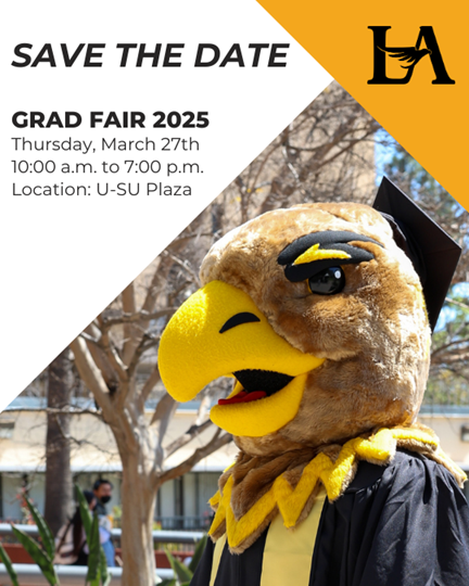 Save the date Grad Fair 2025 March 27th from 10am to 7pm