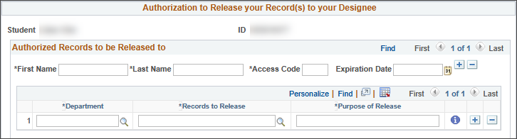 Authorization to Release Form Fields