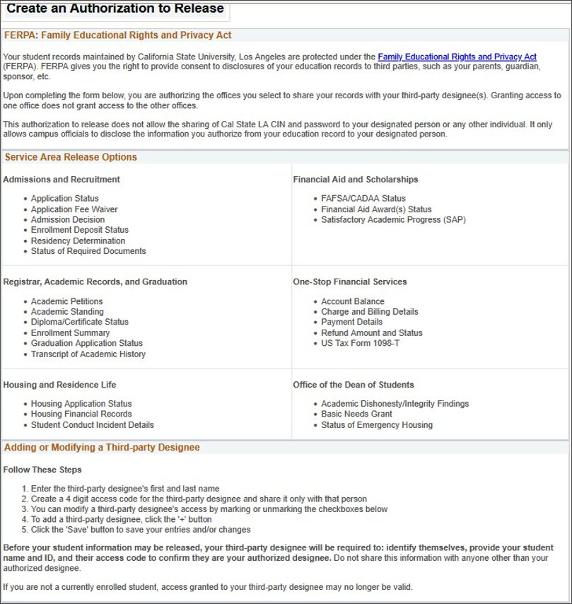 Authorization to Release Form