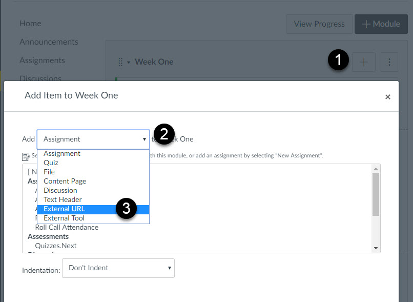 adding an external link steps