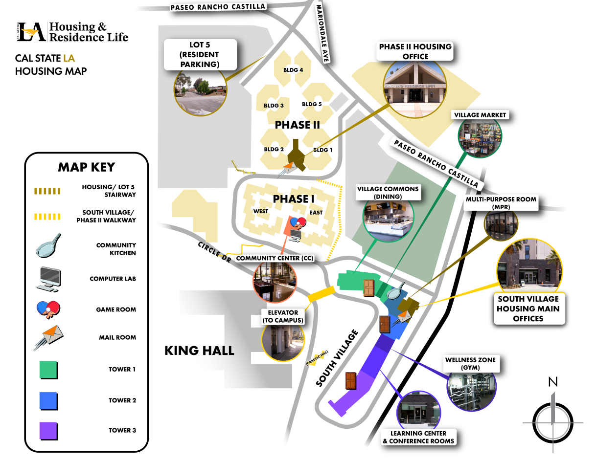 Cal State LA Housing map.