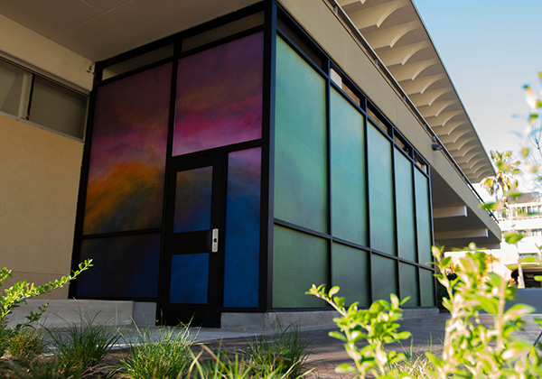 Paintings on Student Health Center building