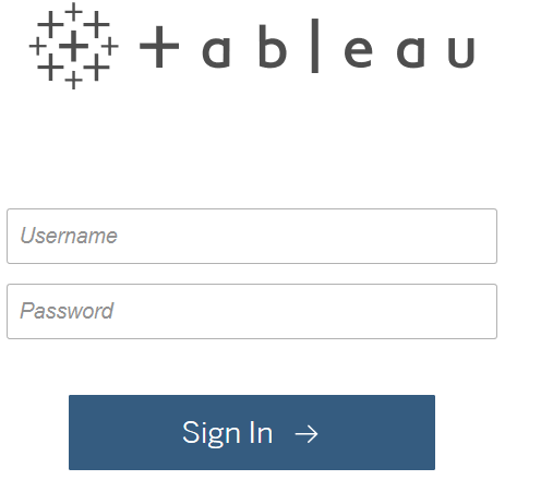 Tableau log in