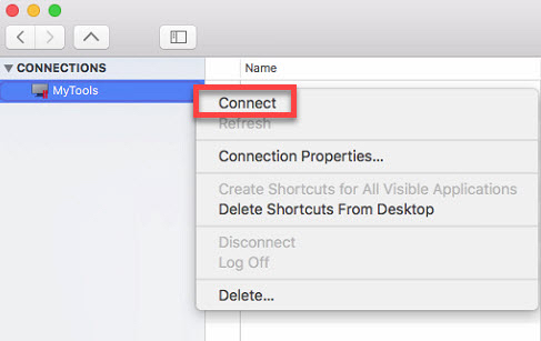 Connect to MyTools