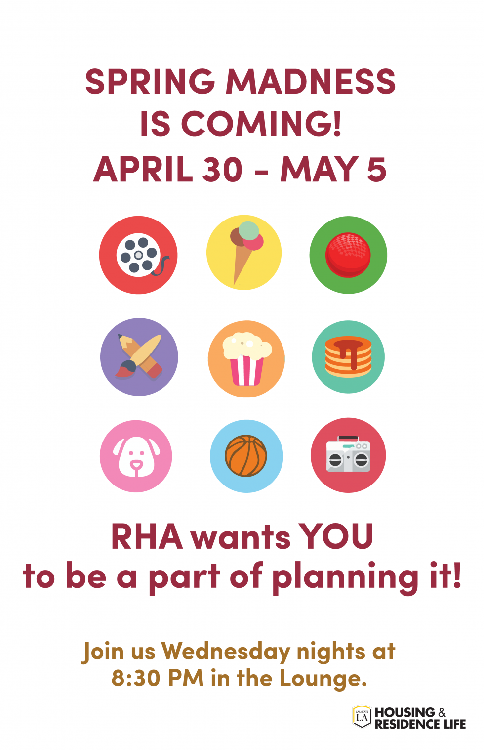 RHA Needs Your Help for Spring Madness! 