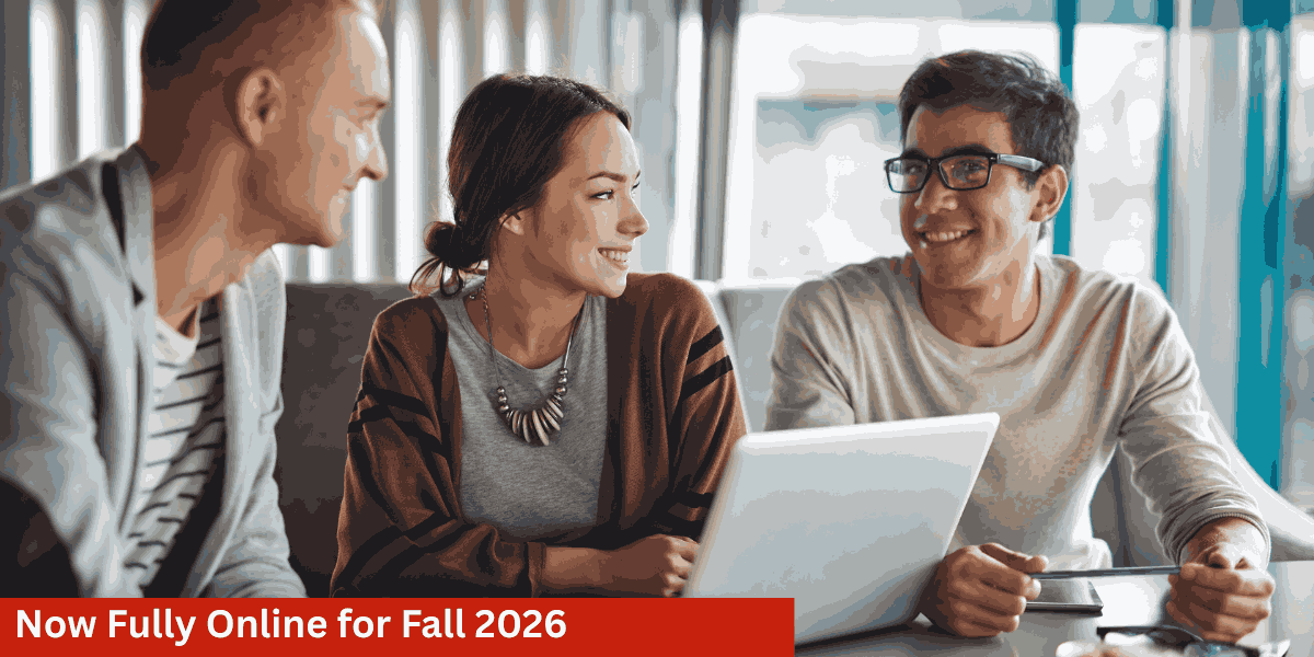 Three people meeting in conference room.