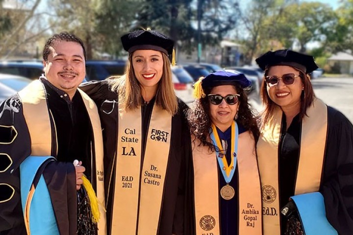 Graduates of EdD Program smiling