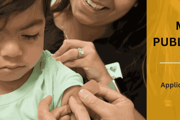 Child receiving vaccine.