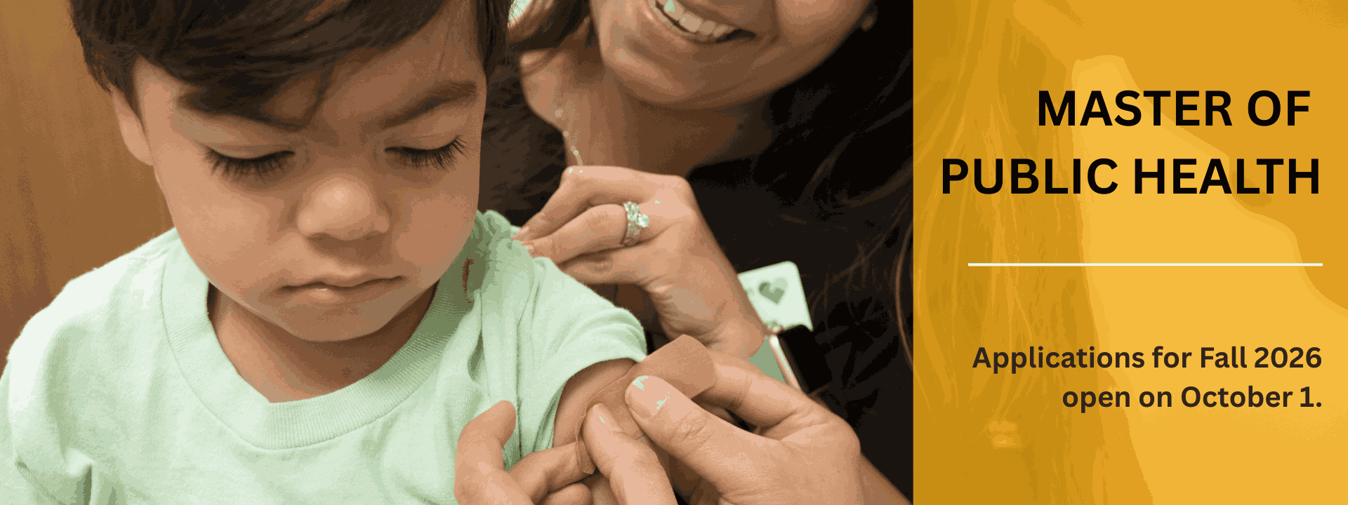 Child receiving vaccine.