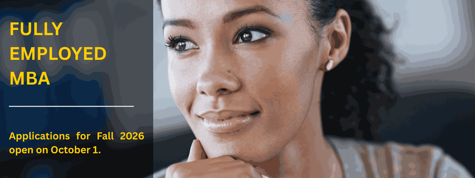 Female smiling in office.
