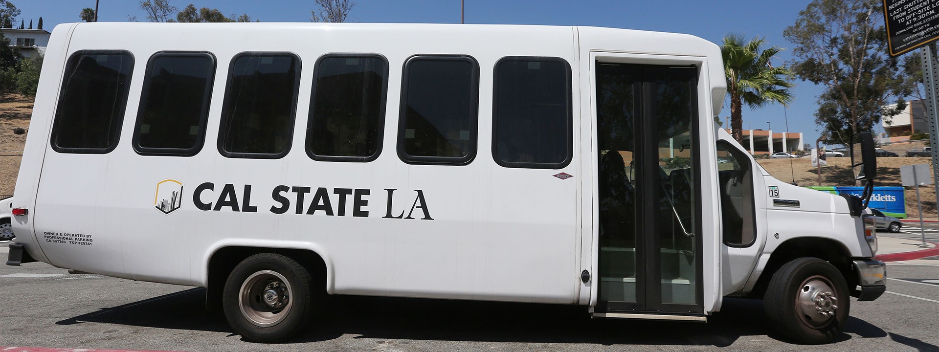 cal state la decal on shuttle