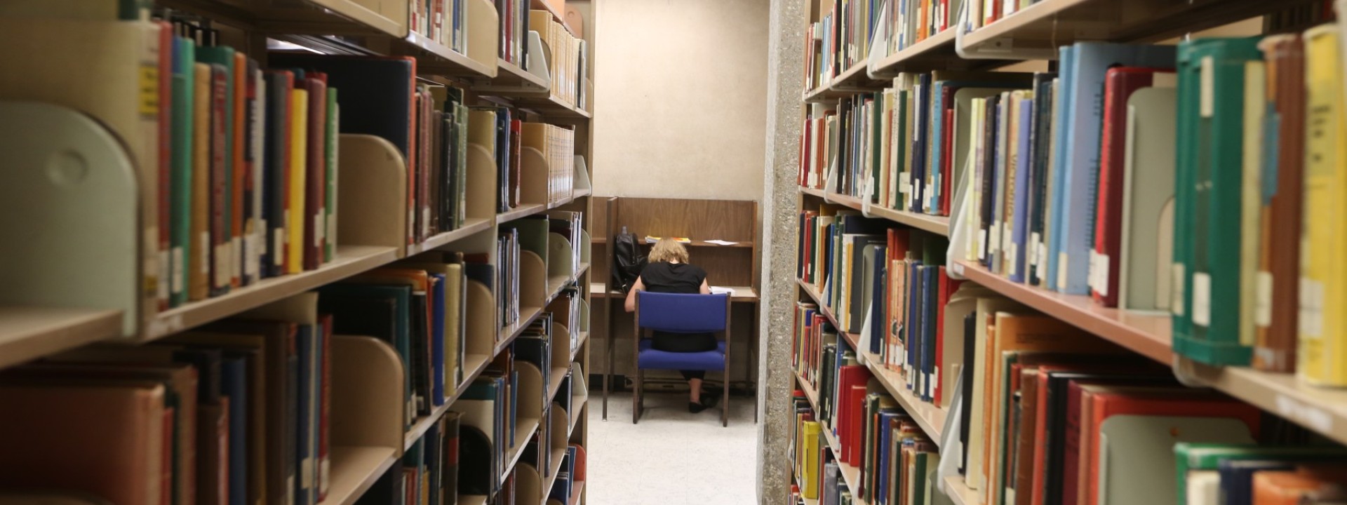 library shelves 