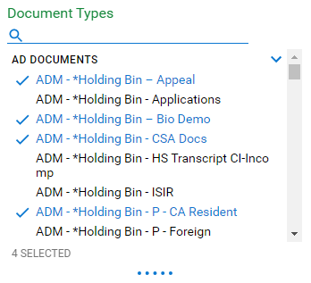 web client select document type by holding Ctrl Key